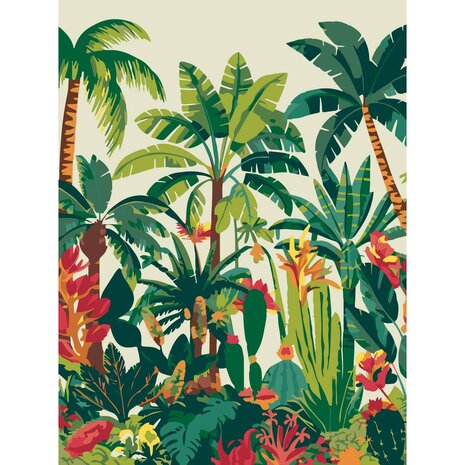 Graine Creative Schilderen op nummer 30x40cm Tropical Nature (616689)