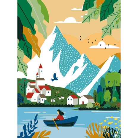 Graine Creative Schilderen op nummer 30x40cm Alpine Escape (616690)