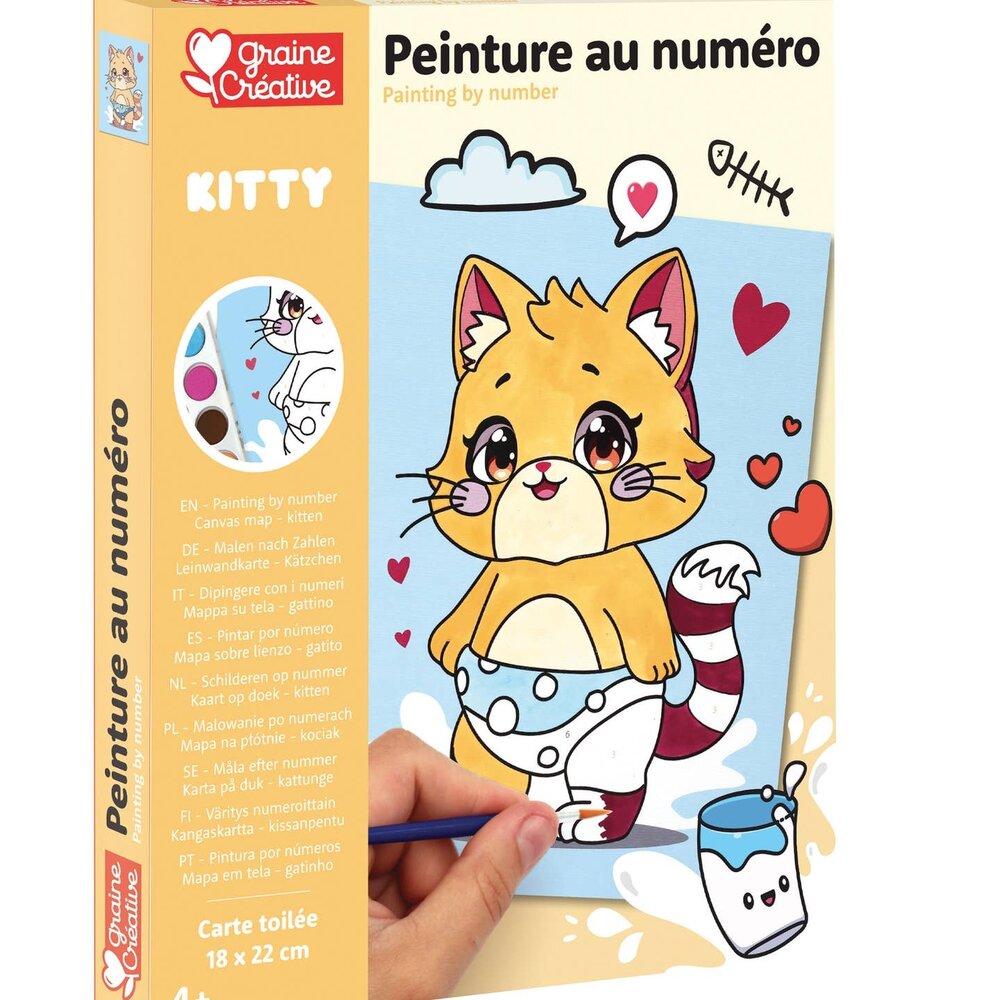 Graine Creative Schilderen op nummer 18x22cm Kitty (750261)