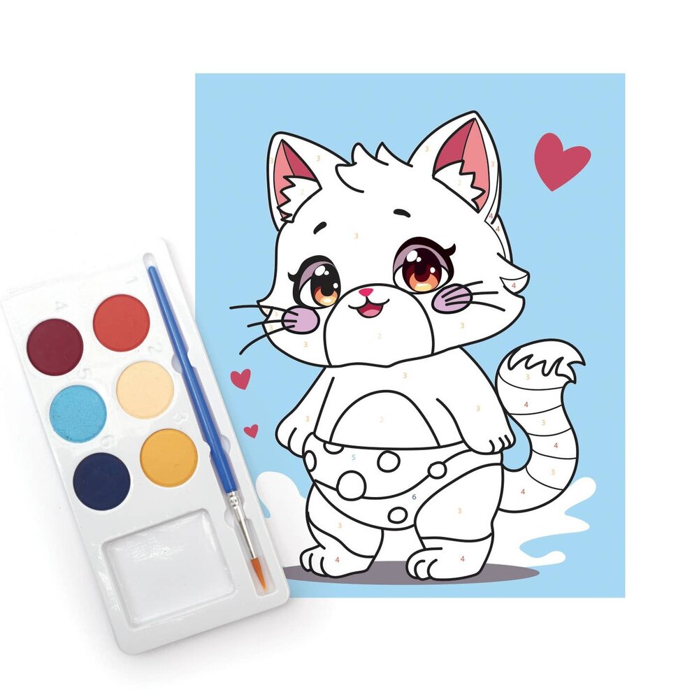Graine Creative Schilderen op nummer 18x22cm Kitty (750261)