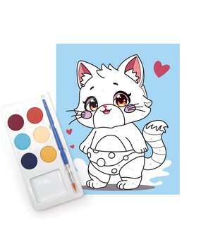 Graine Creative Schilderen op nummer 18x22cm Kitty (750261) Graine Creative Schilderen op nummer 18x22cm Kitty (750261)