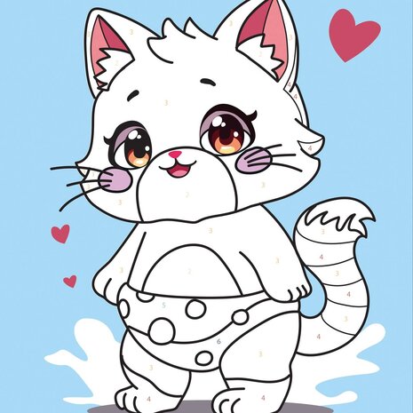 Graine Creative Schilderen op nummer 18x22cm Kitty (750261)