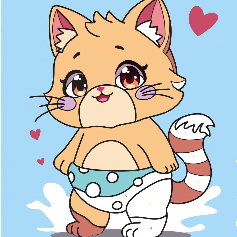 Graine Creative Schilderen op nummer 18x22cm Kitty (750261)