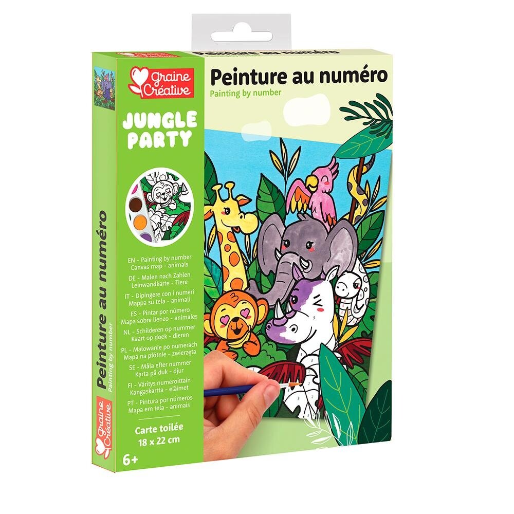Graine Creative Schilderen op nummer 18x22cm Jungle Party (750263)