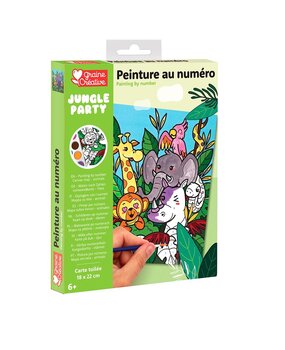 Graine Creative Schilderen op nummer 18x22cm Jungle Party (750263) Graine Creative Schilderen op nummer 18x22cm Jungle Party (750263)