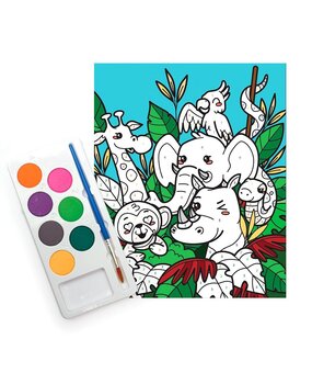 Graine Creative Schilderen op nummer 18x22cm Jungle Party (750263) Graine Creative Schilderen op nummer 18x22cm Jungle Party (750263)