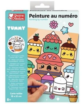 Graine Creative Schilderen op nummer 18x22cm Yummy (750268) Graine Creative Schilderen op nummer 18x22cm Yummy (750268)
