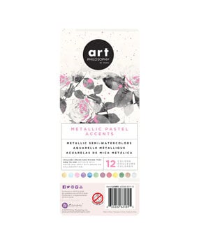 Art Philosophy Semi-Watercolor Metallic Accents Pastels (631895)