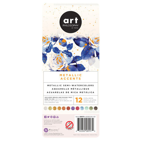 Art Philosophy Semi-Watercolor Metallic Accents Basic (589974) Art Philosophy Semi-Watercolor Metallic Accents Basic (589974)
