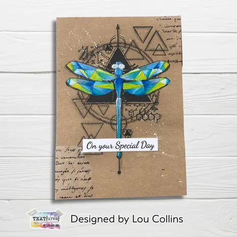 Text{ures} Dragonfly Dreams 4x6 Inch Clear Stamp Set Geometrics Dragonfly (TEXCS0003) Text{ures} Dragonfly Dreams 4x6 Inch Clear Stamp Set Geometrics Dragonfly (TEXCS0003)