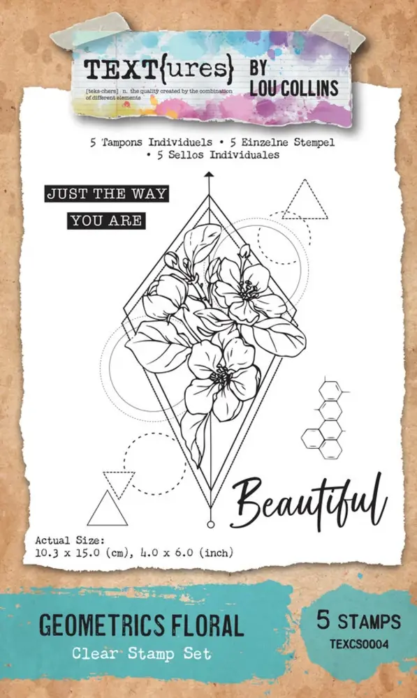 Text{ures} Dragonfly Dreams 4x6 Inch Clear Stamp Set Geometrics Floralby (TEXCS0004) Text{ures} Dragonfly Dreams 4x6 Inch Clear Stamp Set Geometrics Floralby (TEXCS0004)