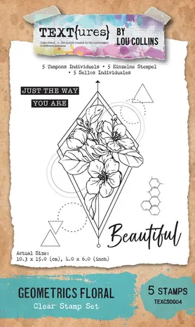 Text{ures} Dragonfly Dreams 4x6 Inch Clear Stamp Set Geometrics Floralby (TEXCS0004) Text{ures} Dragonfly Dreams 4x6 Inch Clear Stamp Set Geometrics Floralby (TEXCS0004)