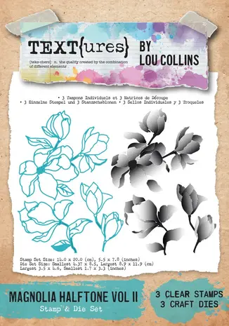 Text{ures} Dragonfly Dreams Stamp & Die Set Magnolia Halftone Vol II (TEXDS0001) Text{ures} Dragonfly Dreams Stamp & Die Set Magnolia Halftone Vol II (TEXDS0001)
