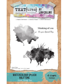 Text{ures} Dragonfly Dreams 6x8 Inch Clear Stamp Set Watercolour Splash Halftone (TEXCS0005) Text{ures} Dragonfly Dreams 6x8 Inch Clear Stamp Set Watercolour Splash Halftone (TEXCS0005)