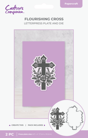 Crafter's Companion Flourishing Cross Letterpress Plate & Die (CC-LP-PP-FAFLOW) Crafter's Companion Flourishing Cross Letterpress Plate & Die (CC-LP-PP-FAFLOW)