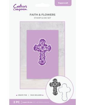 Crafter's Companion Faith & Flowers Stamp & Die (CC-STD-FAFLOW) Crafter's Companion Faith & Flowers Stamp & Die (CC-STD-FAFLOW)