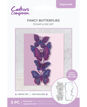 Crafter's Companion Fancy Butterflies Stamp & Die (CC-STD-FABU) Crafter's Companion Fancy Butterflies Stamp & Die (CC-STD-FABU)