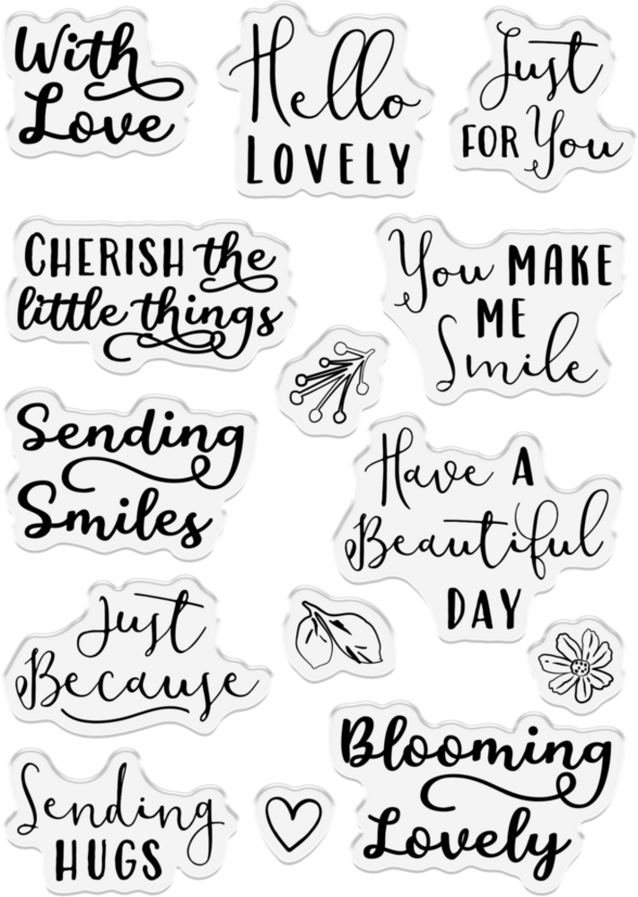 Crafter's Companion Wildwood Whismy Clear Stamps Whimsical Sentiments (CC-WW-STP-WWHS)