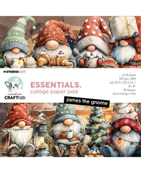 Creative Craftlab PRE-ORDER Essentials James the Gnome 8x8 Inch Collage Paper Pad (CCL-ES-CPP495)