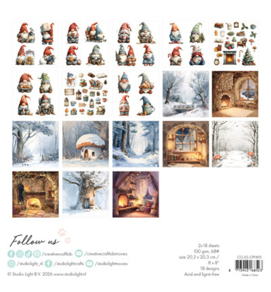 Creative Craftlab PRE-ORDER Essentials James the Gnome 8x8 Inch Collage Paper Pad (CCL-ES-CPP495) Creative Craftlab PRE-ORDER Essentials James the Gnome 8x8 Inch Collage Paper Pad (CCL-ES-CPP495)