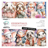 Creative Craftlab PRE-ORDER Essentials Candy Christmas 8x8 Inch Collage Paper Pad (CCL-ES-CPP497)