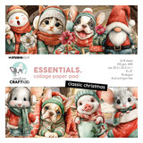 Creative Craftlab PRE-ORDER Essentials Classic Christmas 8x8 Inch Collage Paper Pad (CCL-ES-CPP498)