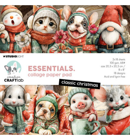 Creative Craftlab PRE-ORDER Essentials Classic Christmas 8x8 Inch Collage Paper Pad (CCL-ES-CPP498) Creative Craftlab PRE-ORDER Essentials Classic Christmas 8x8 Inch Collage Paper Pad (CCL-ES-CPP498)
