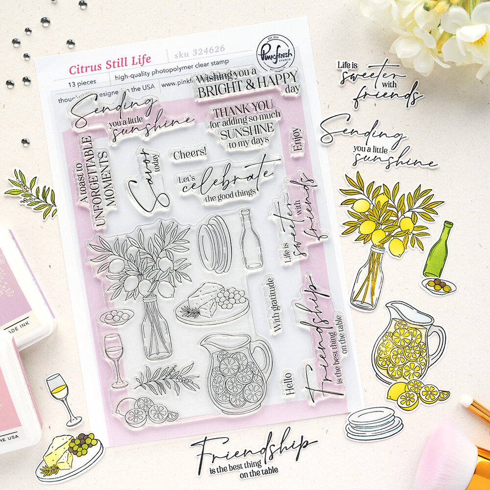 Pinkfresh Studio PRE-ORDER Sunlit Manor Stamp Citrus Still Life (324626)