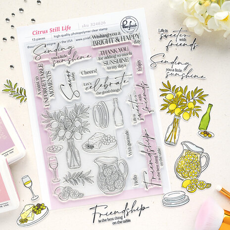 Pinkfresh Studio PRE-ORDER Sunlit Manor Stamp Citrus Still Life (324626)