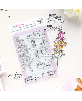 Pinkfresh Studio PRE-ORDER Sunlit Manor Stamp Cardinal Kiss (325526)