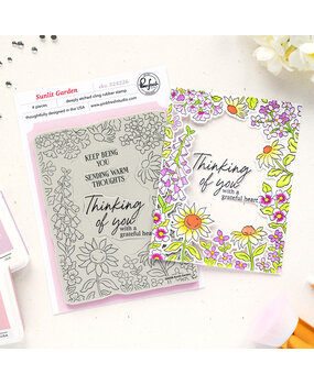 Pinkfresh Studio PRE-ORDER Sunlit Manor Cling Stamp Sunlit Garden (324226)