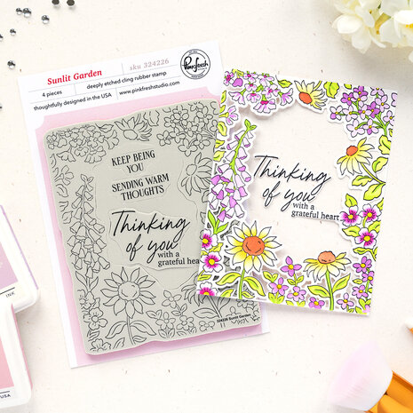 Pinkfresh Studio PRE-ORDER Sunlit Manor Cling Stamp Sunlit Garden (324226)
