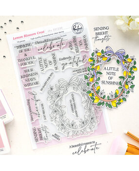 Pinkfresh Studio PRE-ORDER Sunlit Manor Stamp Lemon Blossom Crest (321226) Pinkfresh Studio PRE-ORDER Sunlit Manor Stamp Lemon Blossom Crest (321226)