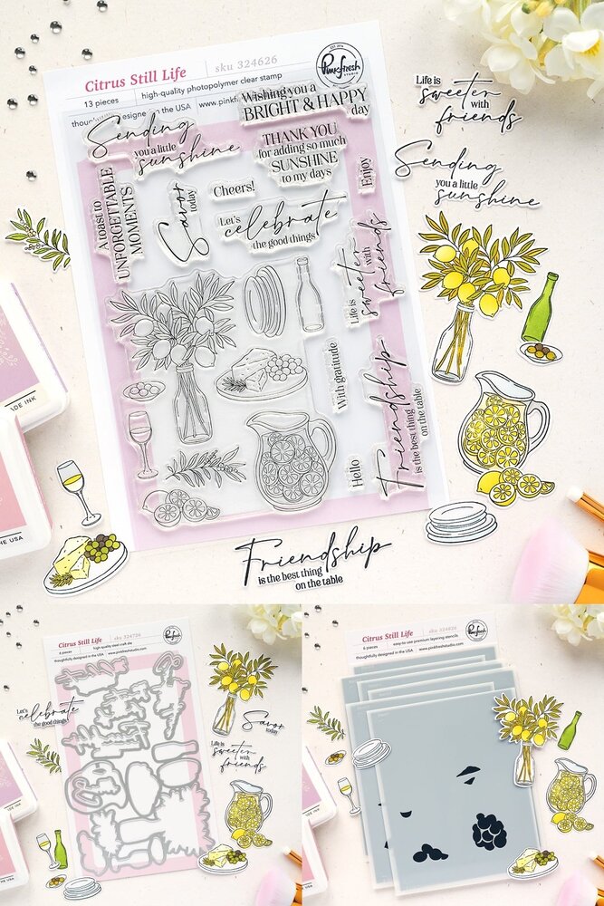 Pinkfresh Studio PRE-ORDER Sunlit Manor BUNDLE Citrus Still Life Pinkfresh Studio PRE-ORDER Sunlit Manor BUNDLE Citrus Still Life