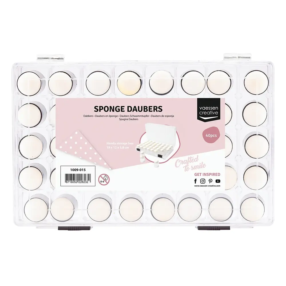 Vaessen Creative Sponge Dauber Case + 40 Daubers (1009-015) Vaessen Creative Sponge Dauber Case + 40 Daubers (1009-015)