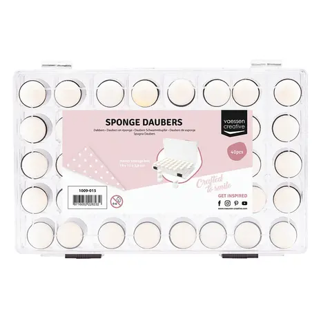 Vaessen Creative Sponge Dauber Case + 40 Daubers (1009-015) Vaessen Creative Sponge Dauber Case + 40 Daubers (1009-015)