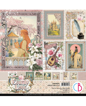 Ciao Bella Papercrafting PRE-ORDER Courtly Love 12x12 Inch Paper Pad (CBPM097) Ciao Bella Papercrafting PRE-ORDER Courtly Love 12x12 Inch Paper Pad (CBPM097)