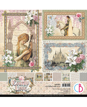 Ciao Bella Papercrafting PRE-ORDER Courtly Love 12x12 Inch Patterns Pad (CBT097) Ciao Bella Papercrafting PRE-ORDER Courtly Love 12x12 Inch Patterns Pad (CBT097)