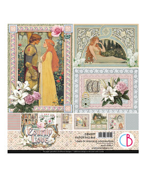 Ciao Bella Papercrafting PRE-ORDER Courtly Love 8x8 Inch Paper Pad (CBH097) Ciao Bella Papercrafting PRE-ORDER Courtly Love 8x8 Inch Paper Pad (CBH097)