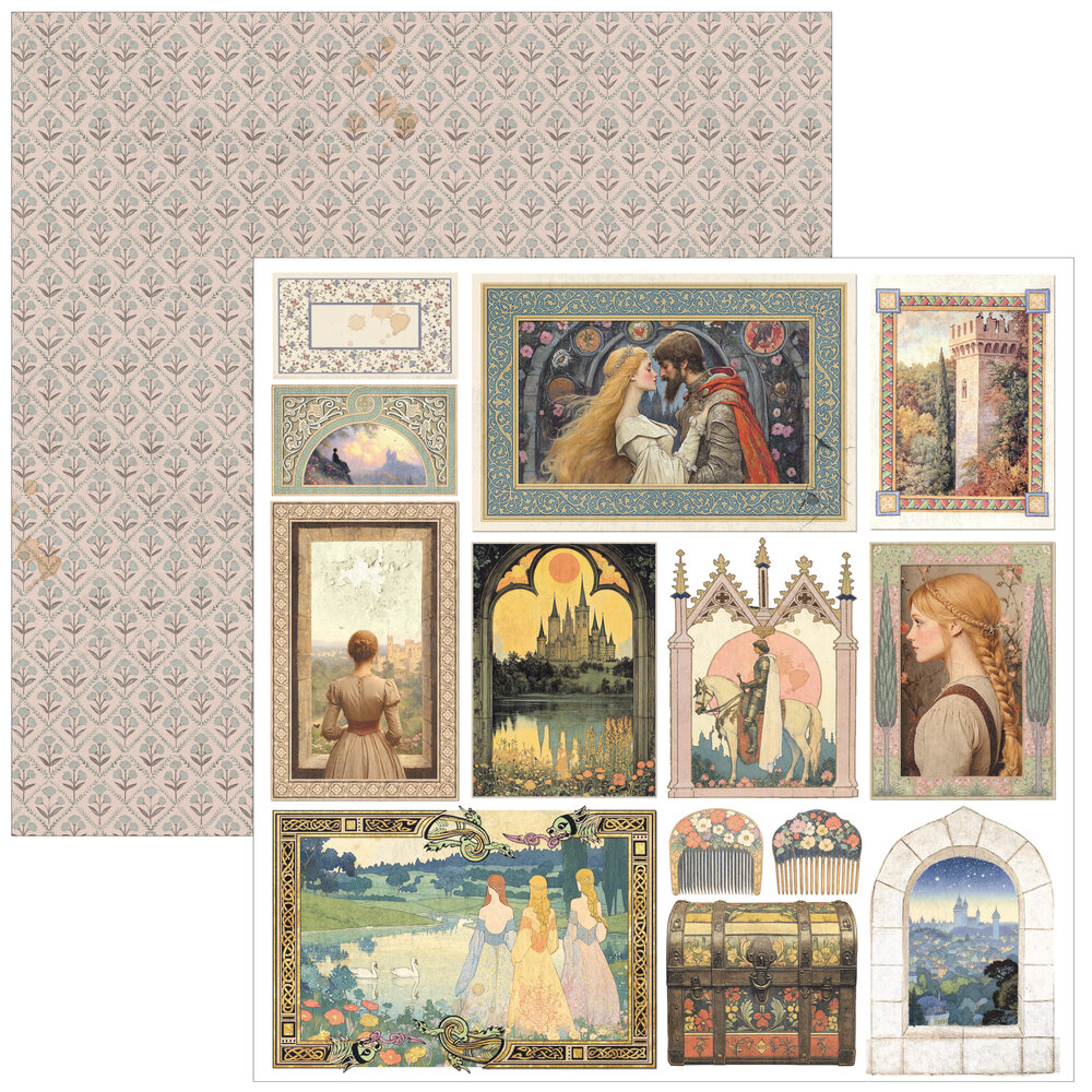 Ciao Bella Papercrafting PRE-ORDER Courtly Love 8x8 Inch Paper Pad (CBH097) Ciao Bella Papercrafting PRE-ORDER Courtly Love 8x8 Inch Paper Pad (CBH097)