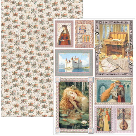 Ciao Bella Papercrafting Courtly Love A4 Creative Pad (CBCL097)