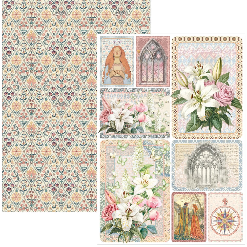 Ciao Bella Papercrafting Courtly Love A4 Creative Pad (CBCL097)