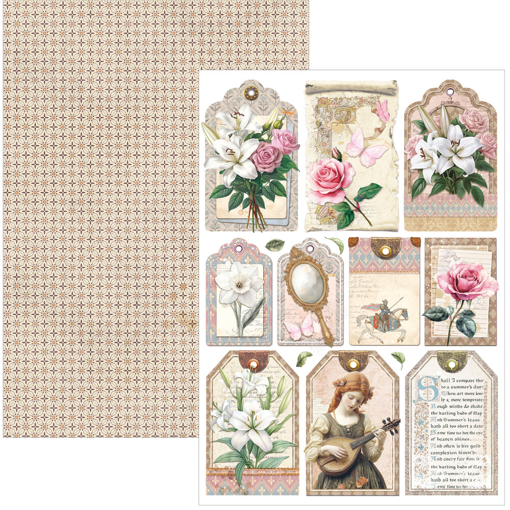 Ciao Bella Papercrafting PRE-ORDER Courtly Love A4 Creative Pad (CBCL097)