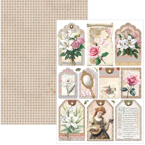Ciao Bella Papercrafting Courtly Love A4 Creative Pad (CBCL097)
