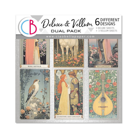 Ciao Bella Papercrafting PRE-ORDER Courtly Love 6x6 Inch Deluxe Paper & Vellum Dual Pack (CBXQ010) Ciao Bella Papercrafting PRE-ORDER Courtly Love 6x6 Inch Deluxe Paper & Vellum Dual Pack (CBXQ010)