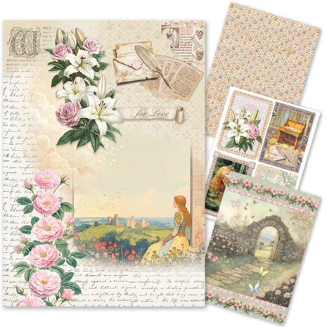 Ciao Bella Papercrafting PRE-ORDER Courtly Love A4 Mixed Rice Papers (CBRA013) Ciao Bella Papercrafting PRE-ORDER Courtly Love A4 Mixed Rice Papers (CBRA013)