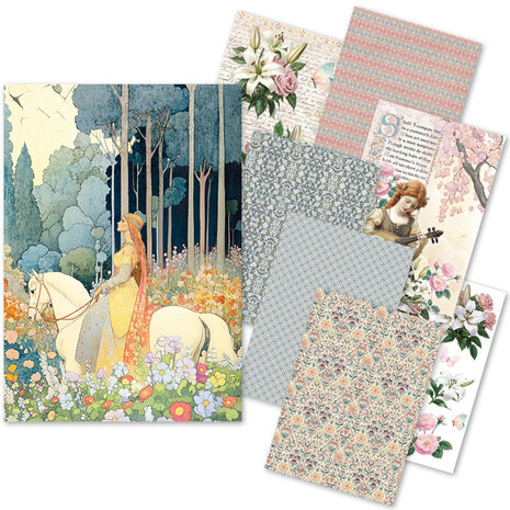 Ciao Bella Papercrafting PRE-ORDER Courtly Love A5 Mixed Rice Papers (CBRS042) Ciao Bella Papercrafting PRE-ORDER Courtly Love A5 Mixed Rice Papers (CBRS042)