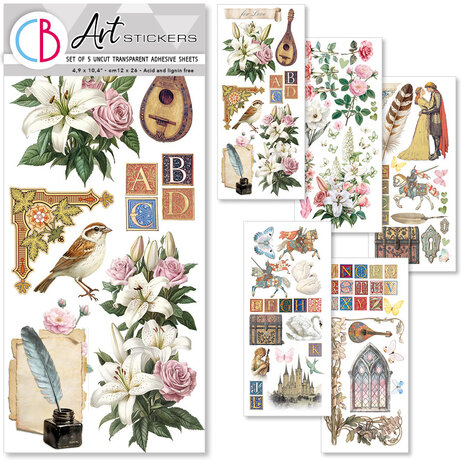 Ciao Bella Papercrafting PRE-ORDER Courtly Love Art Stickers (CBI016) Ciao Bella Papercrafting PRE-ORDER Courtly Love Art Stickers (CBI016)