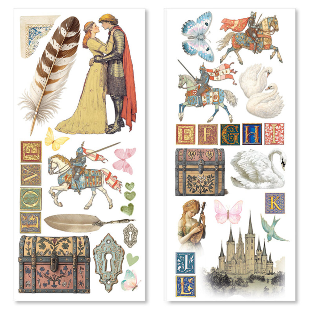 Ciao Bella Papercrafting PRE-ORDER Courtly Love Art Stickers (CBI016) Ciao Bella Papercrafting PRE-ORDER Courtly Love Art Stickers (CBI016)