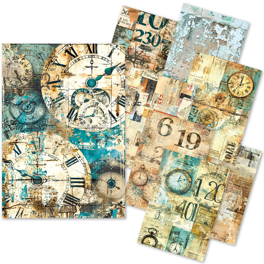 Ciao Bella Papercrafting PRE-ORDER Tissue Paper A5 Fragments of Time (ME005) Ciao Bella Papercrafting PRE-ORDER Tissue Paper A5 Fragments of Time (ME005)